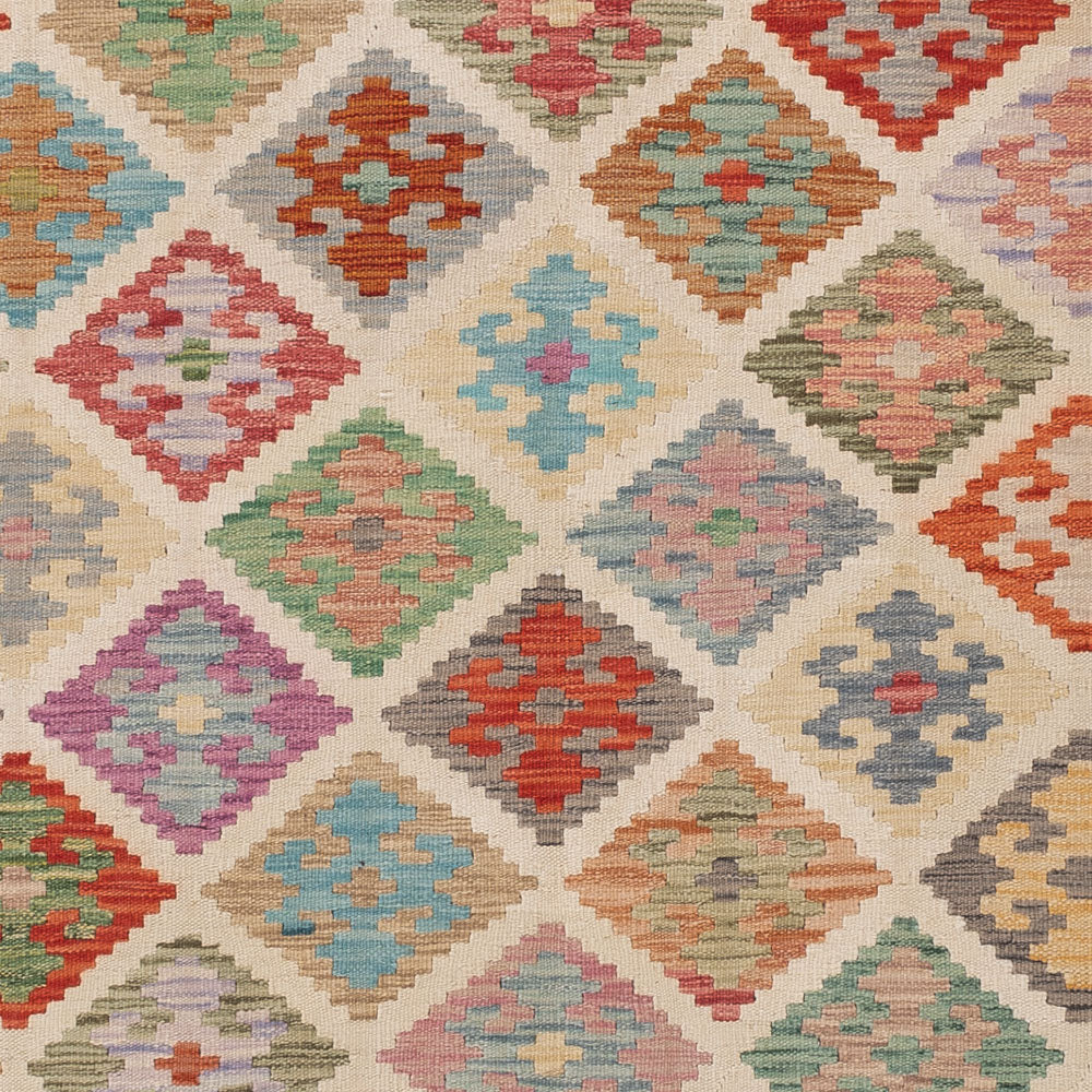 Kelim Rug - Splash - 243 x 170 cm - colorful