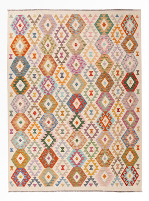 Kelim Rug - Splash - 241 x 178 cm - colorful