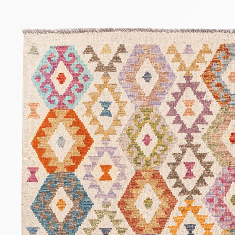 Kelim Rug - Splash - 241 x 178 cm - colorful