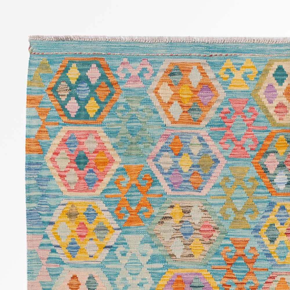 Kelim Rug - Splash - 248 x 177 cm - colorful