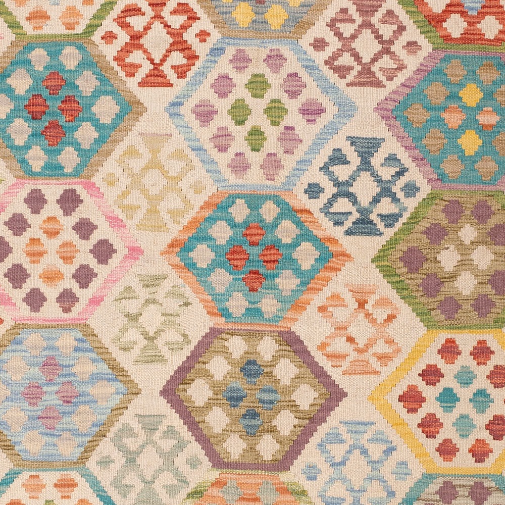 Kelim Rug - Splash - 235 x 176 cm - colorful