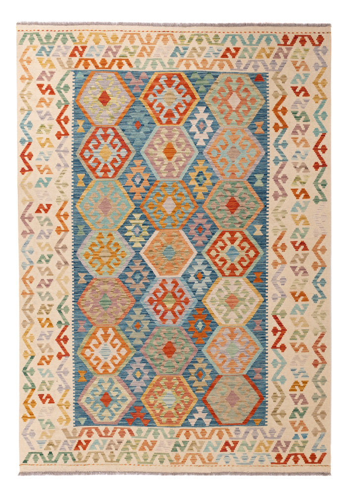 Kelim Rug - Splash - 249 x 175 cm - colorful