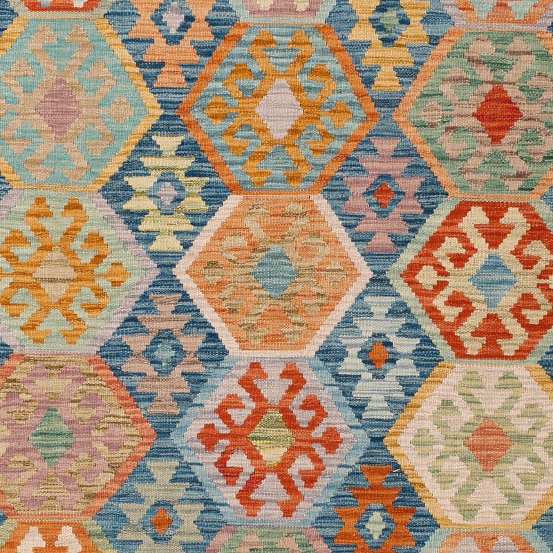 Kelim Rug - Splash - 249 x 175 cm - colorful