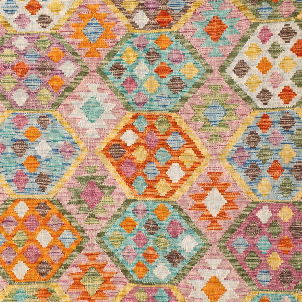 Kelim Rug - Splash - 248 x 178 cm - colorful