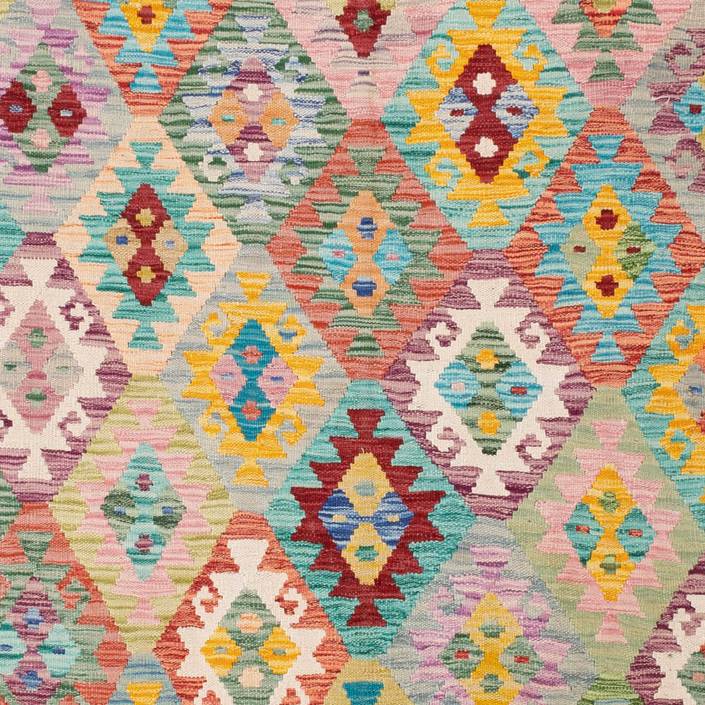 Kelim Rug - Splash - 256 x 176 cm - colorful