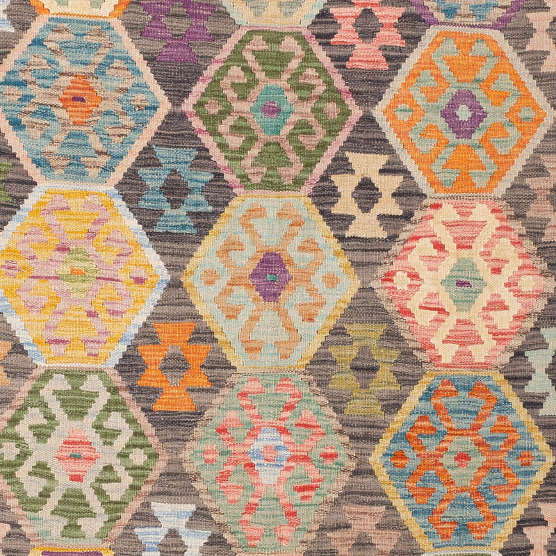 Kelim Rug - Splash - 237 x 185 cm - colorful