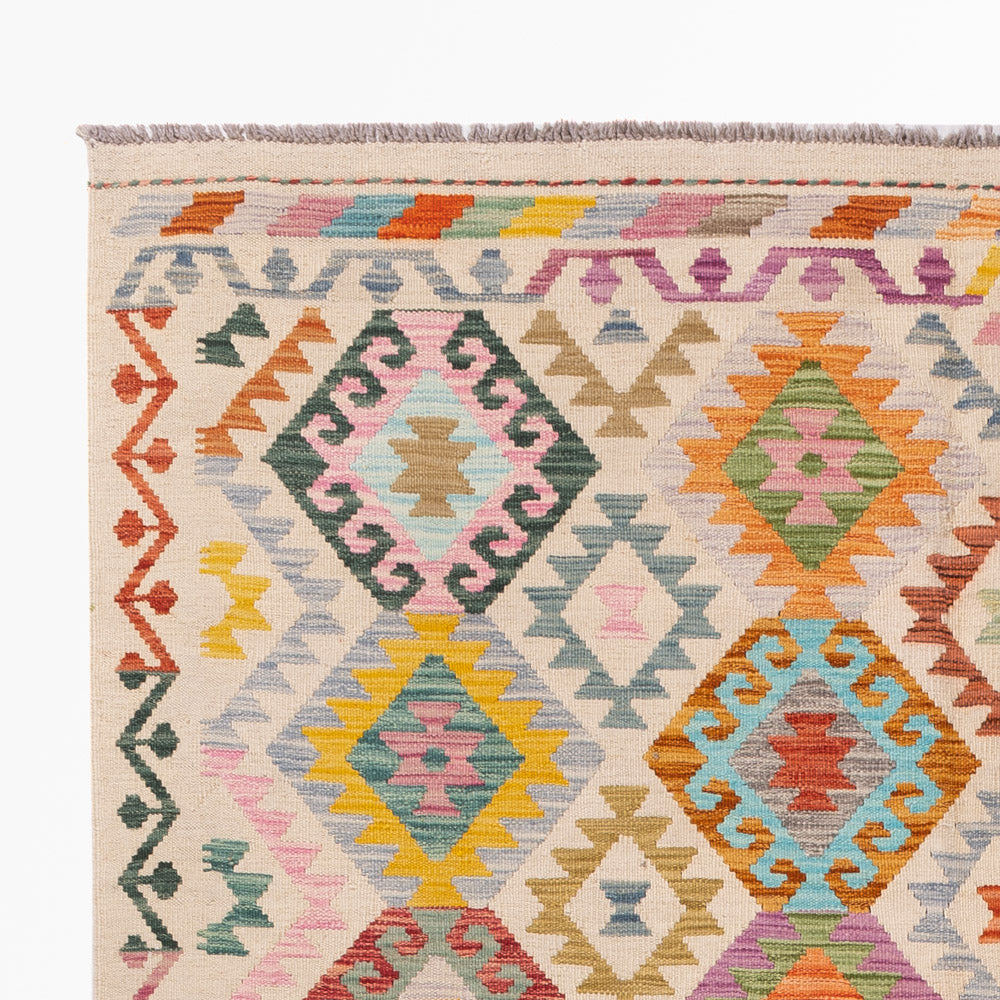 Kelim Rug - Splash - 243 x 170 cm - colorful