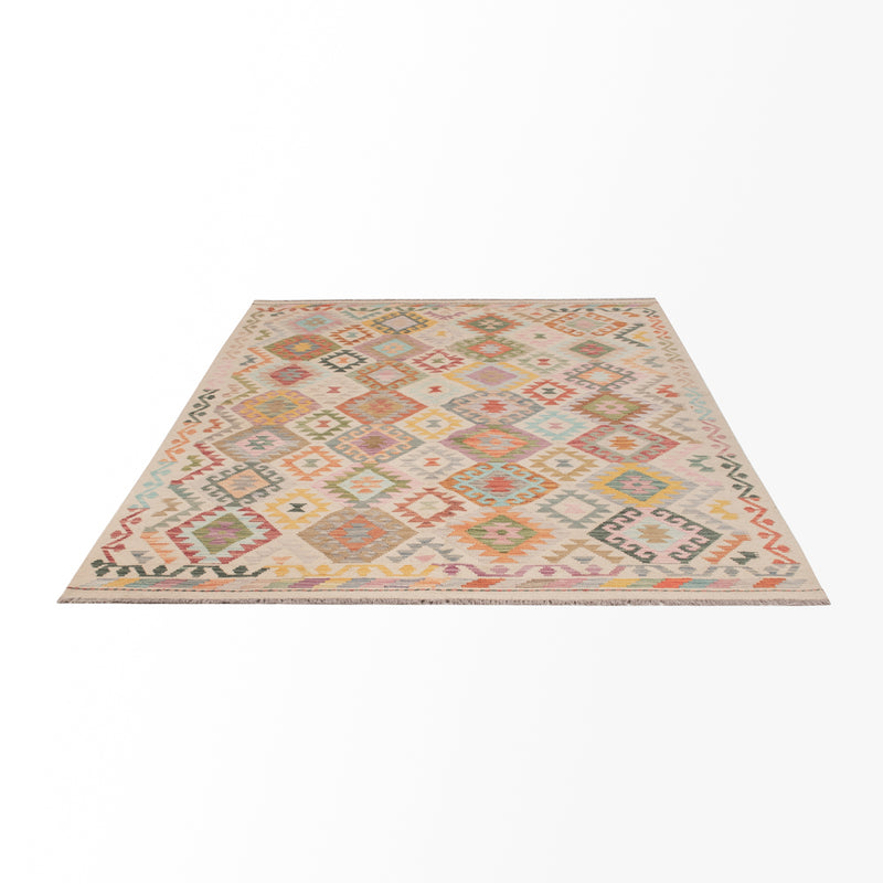 Kelim Rug - Splash - 243 x 170 cm - colorful