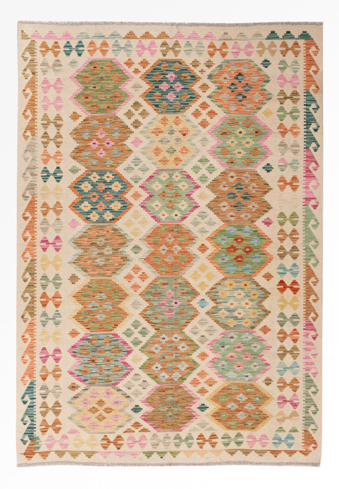 Kelim Rug - Splash - 244 x 170 cm - colorful