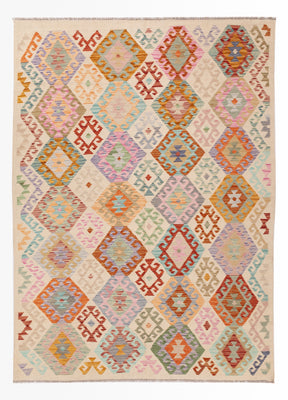 Kelim Rug - Splash - 244 x 171 cm - colorful