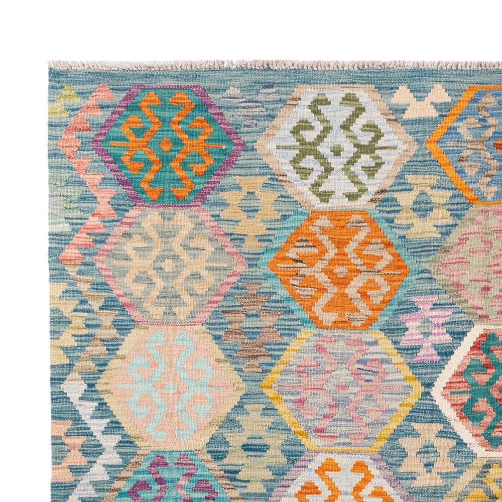 Kelim Rug - Splash - 254 x 180 cm - colorful