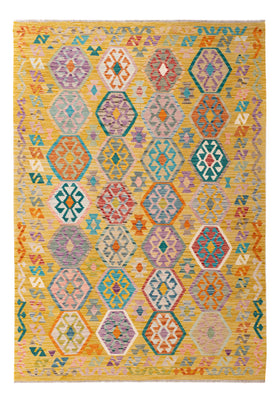 Kelim Rug - Splash - 255 x 178 cm - colorful