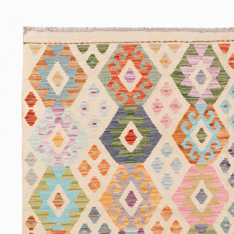 Kelim Rug - Splash - 241 x 180 cm - colorful