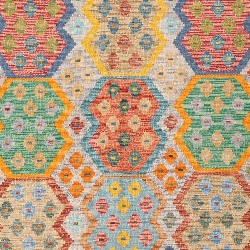 Kelim Rug - Splash - 255 x 181 cm - colorful