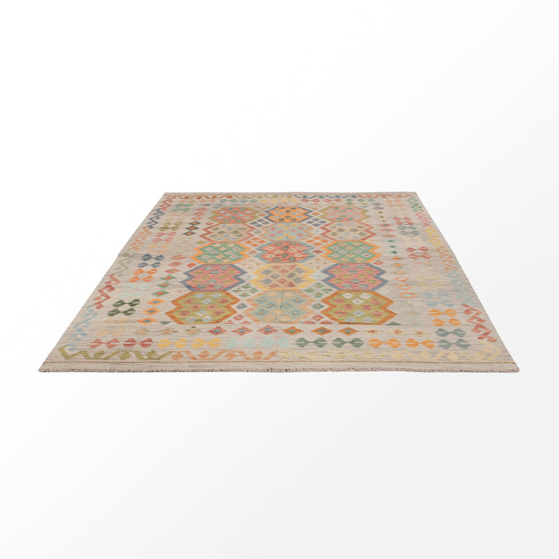 Kelim Rug - Splash - 255 x 181 cm - colorful