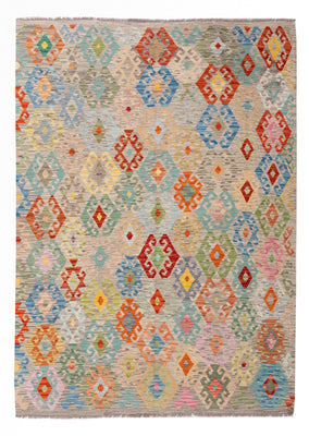 Kelim Rug - Splash - 252 x 185 cm - colorful
