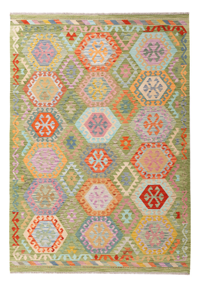 Kelim Rug - Splash - 249 x 177 cm - colorful