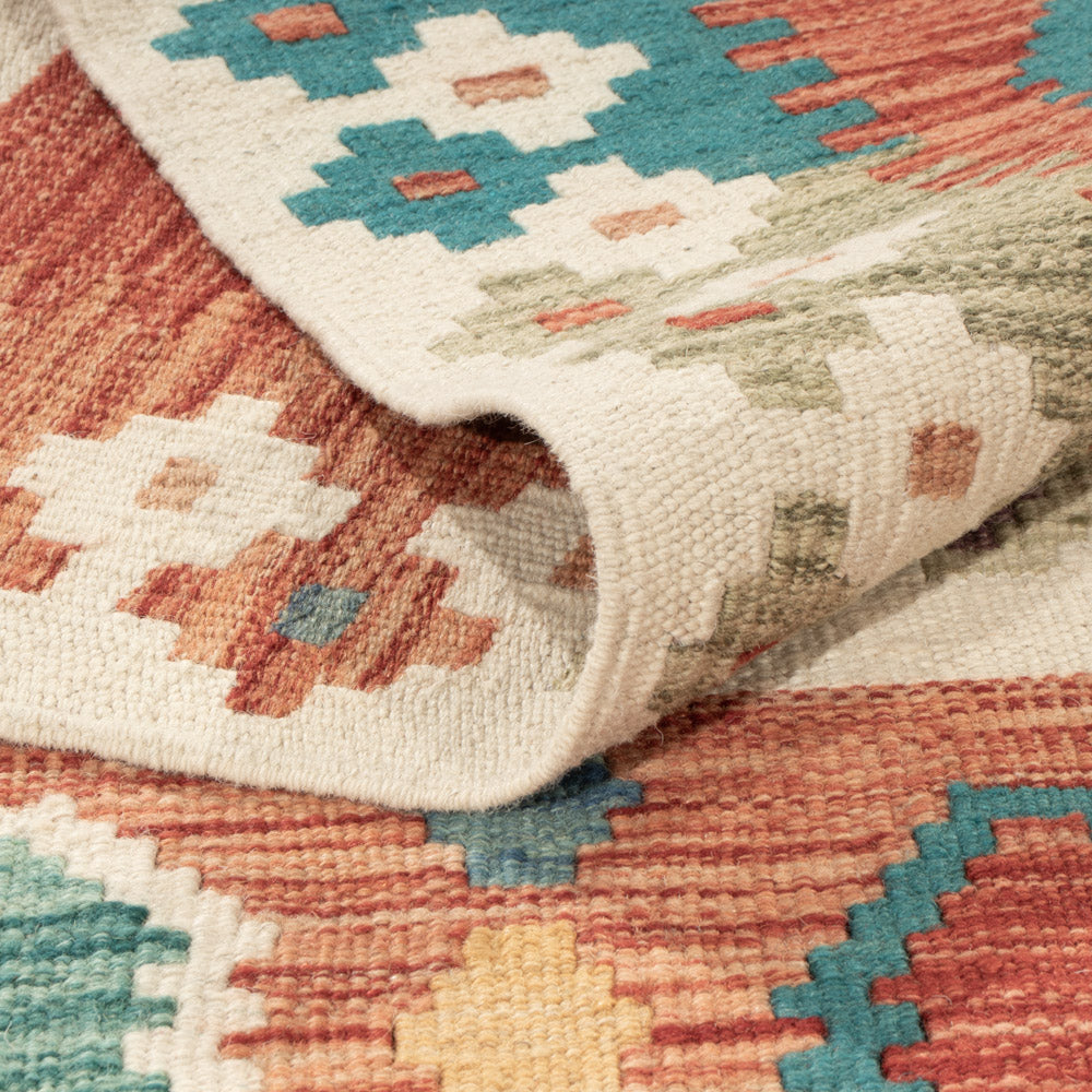 Kelim Rug - Splash - 200 x 154 cm - colorful