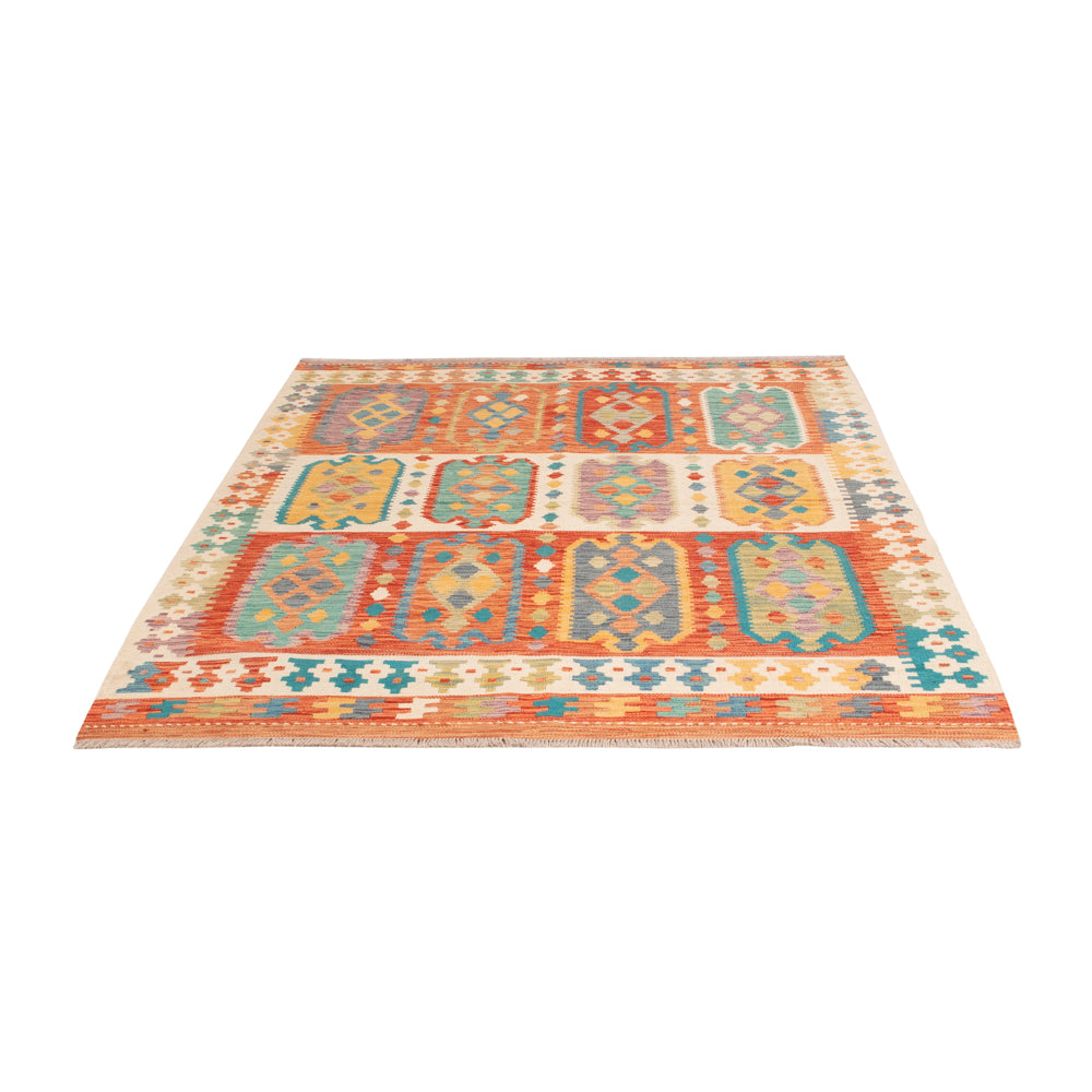 Kelim Rug - Splash - 200 x 154 cm - colorful