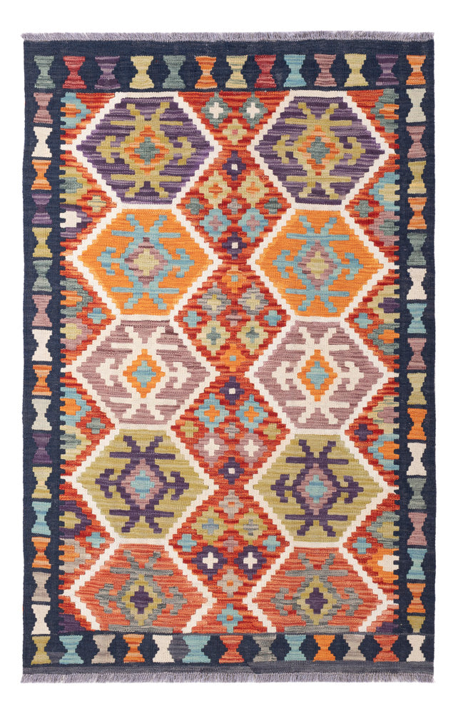 Kelim Rug - Splash - 159 x 104 cm - colorful
