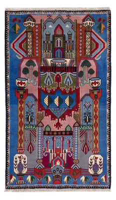 Belutsch Rug - 140 x 90 cm - blue