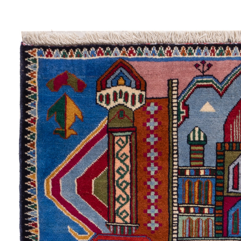 Belutsch Rug - 140 x 90 cm - blue