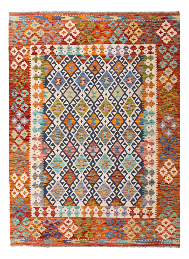 Kelim Rug - Splash - 236 x 176 cm - colorful