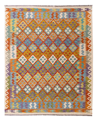 Kelim Rug - Splash - 198 x 160 cm - colorful