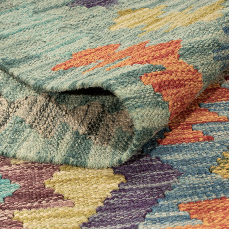 Kelim Rug - Splash - 197 x 159 cm - colorful