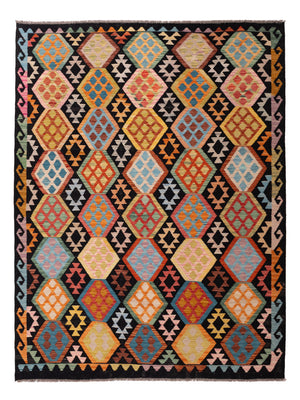 Kelim Rug - Splash - 249 x 187 cm - colorful