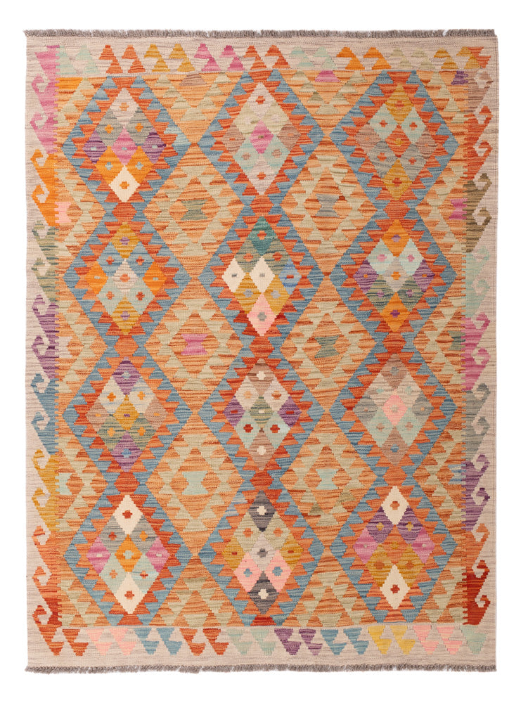 Kelim Rug - Splash - 203 x 153 cm - colorful