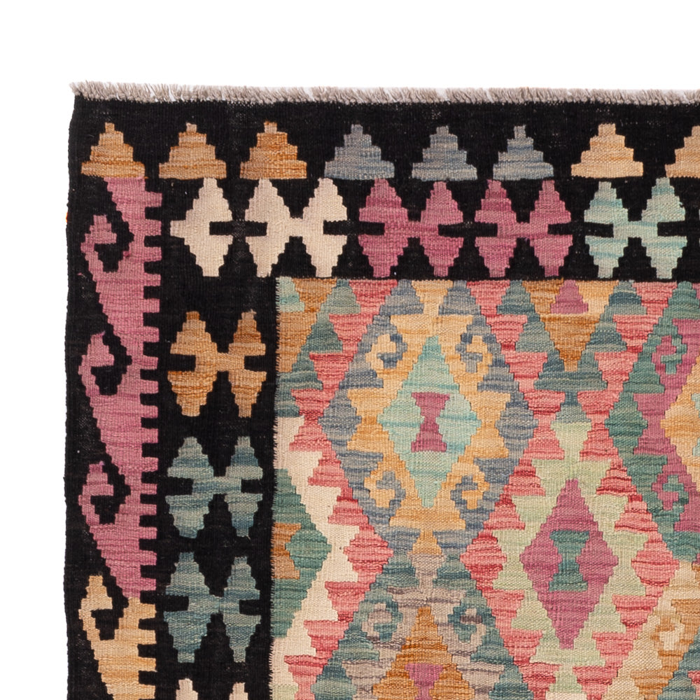 Kelim Rug - Splash - 202 x 153 cm - colorful