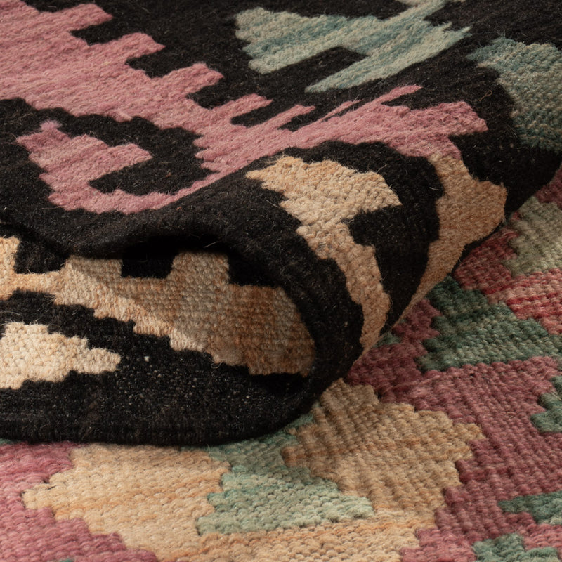 Kelim Rug - Splash - 202 x 153 cm - colorful