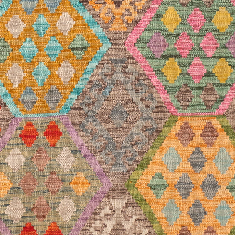 Kelim Rug - Splash - 197 x 158 cm - colorful