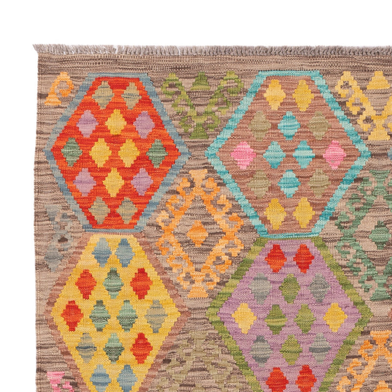 Kelim Rug - Splash - 197 x 158 cm - colorful