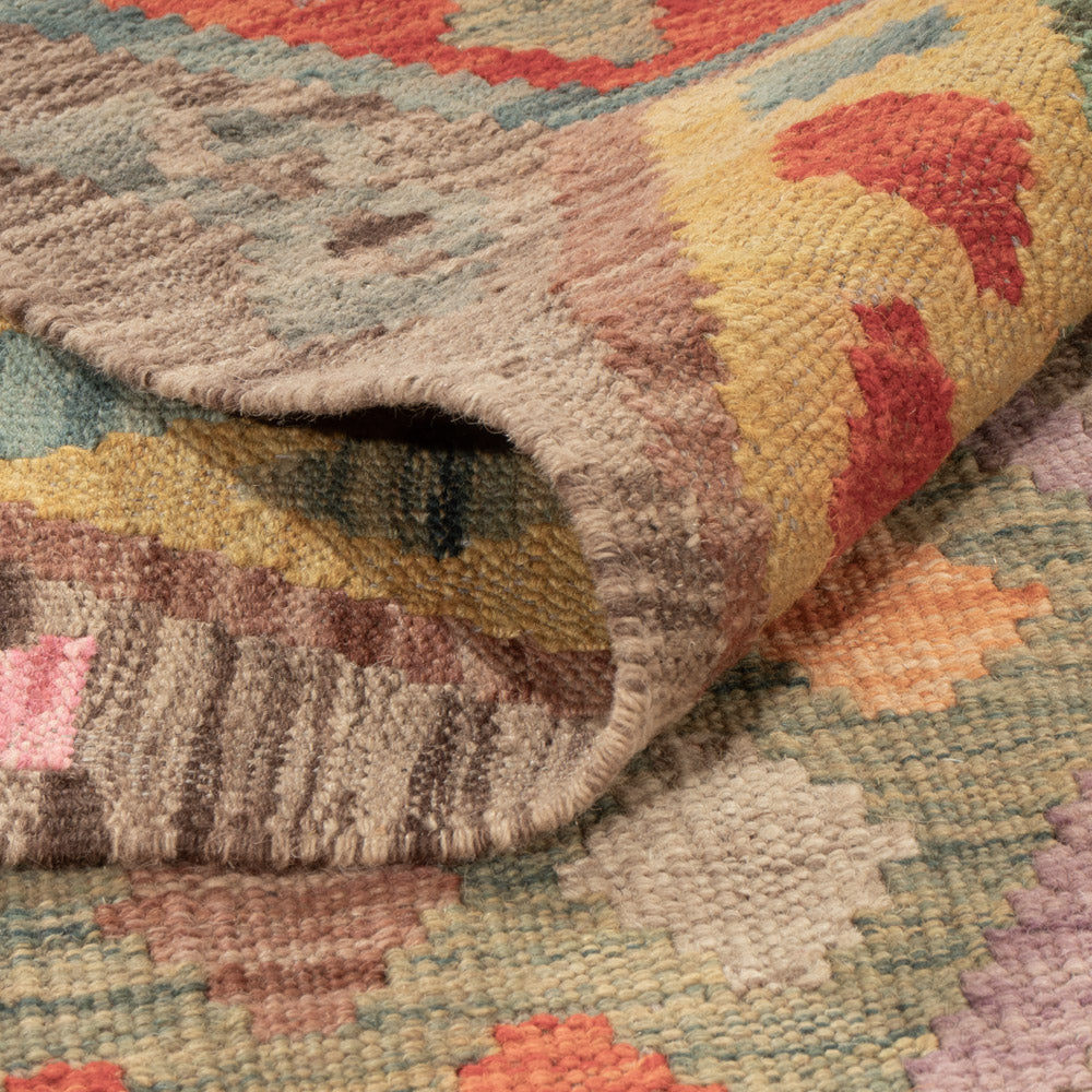 Kelim Rug - Splash - 197 x 158 cm - colorful