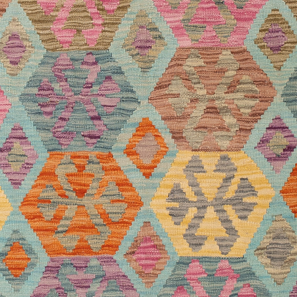 Kelim Rug - Splash - 205 x 156 cm - colorful