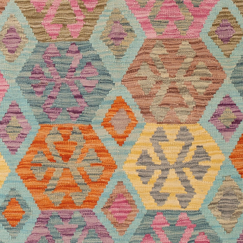 Kelim Rug - Splash - 205 x 156 cm - colorful