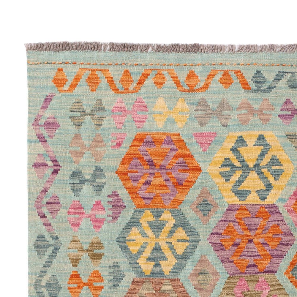 Kelim Rug - Splash - 205 x 156 cm - colorful