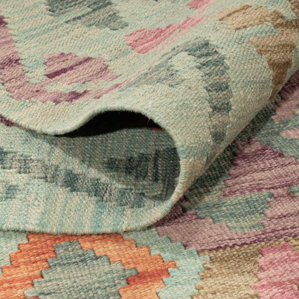 Kelim Rug - Splash - 205 x 156 cm - colorful