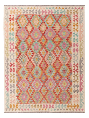 Kelim Rug - Splash - 198 x 154 cm - colorful