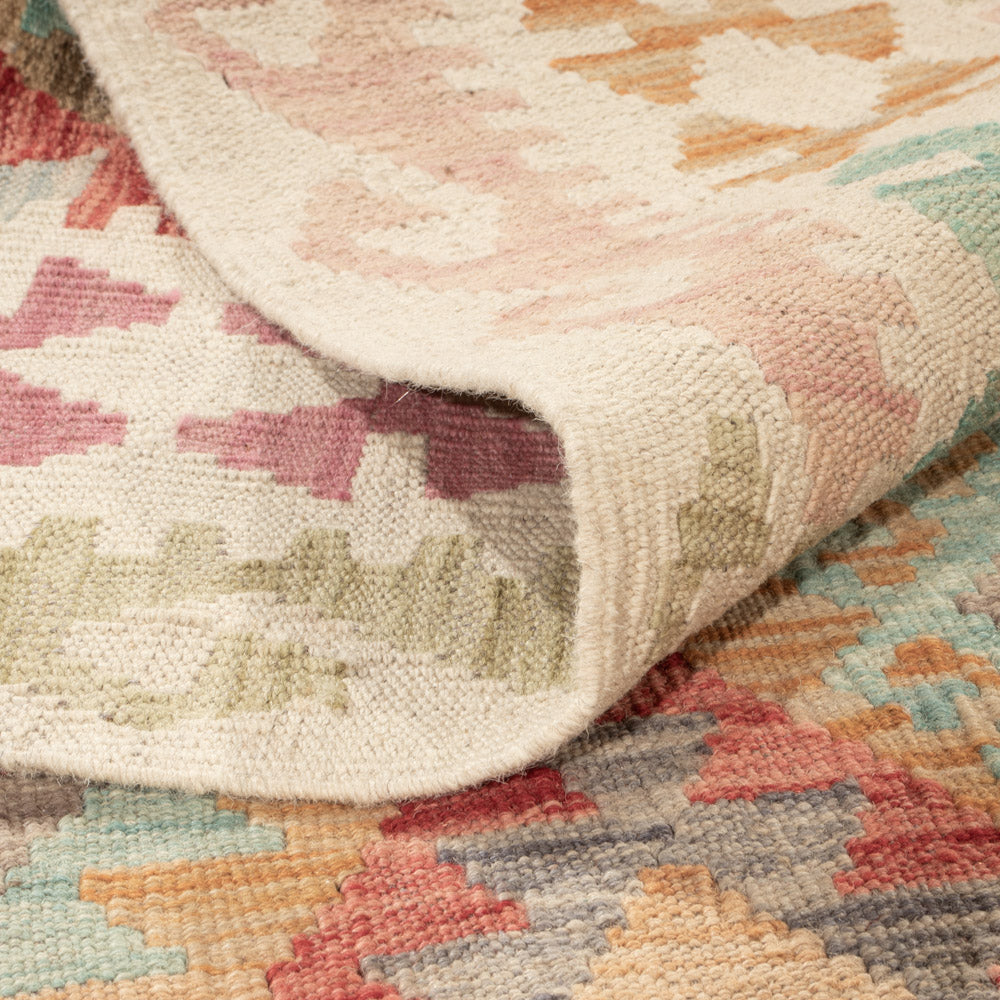 Kelim Rug - Splash - 198 x 154 cm - colorful