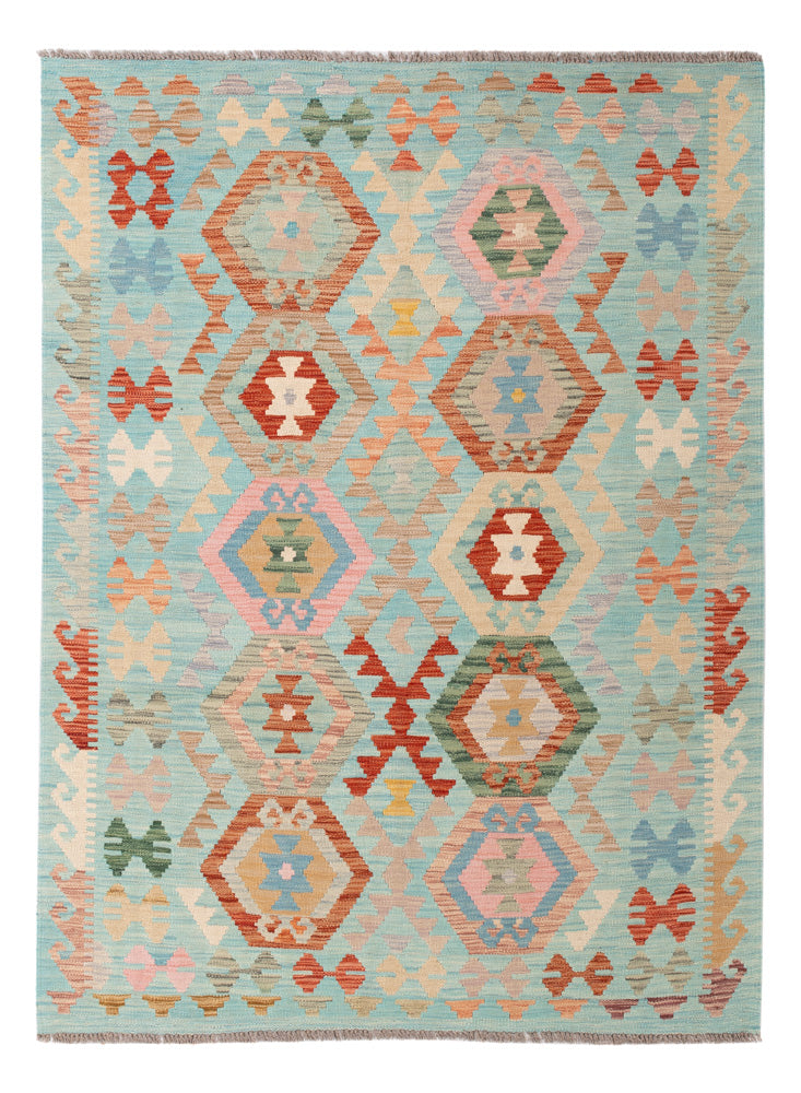 Kelim Rug - Splash - 196 x 147 cm - colorful