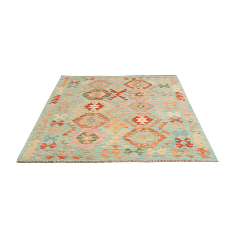 Kelim Rug - Splash - 196 x 147 cm - colorful