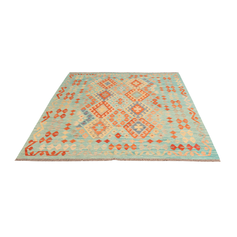 Kelim Rug - Splash - 206 x 155 cm - colorful