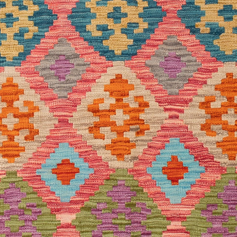 Kelim Rug - Splash - 206 x 153 cm - colorful