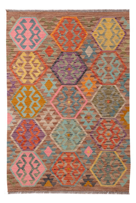 Kelim Rug - Splash - 157 x 104 cm - colorful