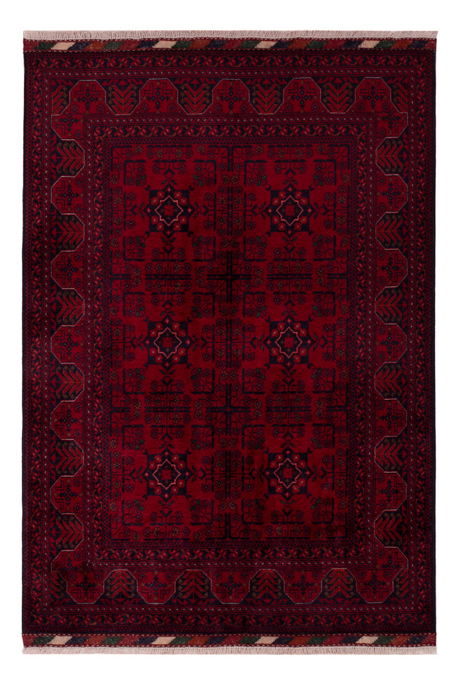 Afghan Rug - Royal - 146 x 99 cm - red