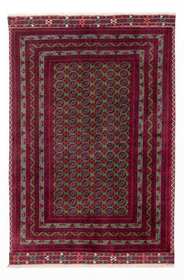 Afghan Rug - Royal - 142 x 97 cm - green