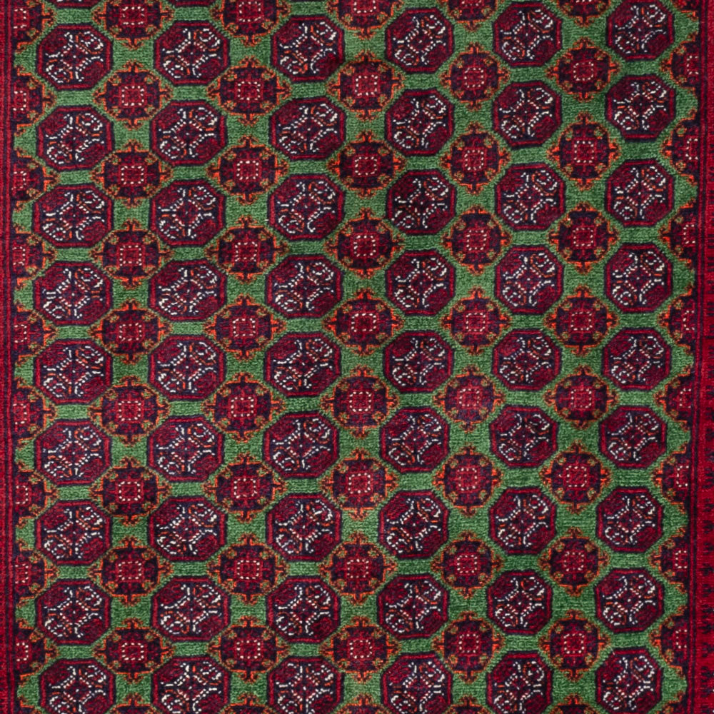 Afghan Rug - Royal - 142 x 97 cm - green